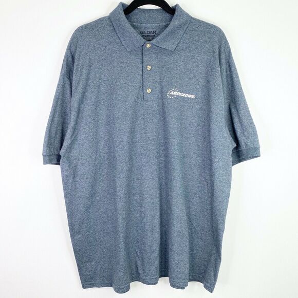 Gildan Dry Blend Americrown Gray Polo Top Shirt Size XL Mens - Picture 1 of 4